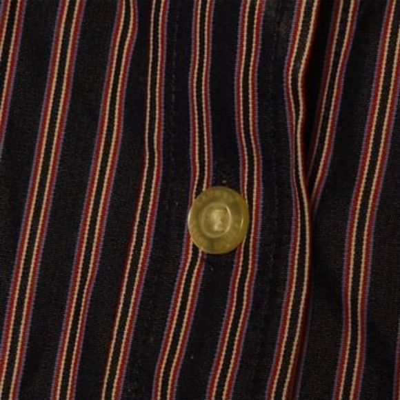 Ralph Lauren size 3XL Striped Button Down Dress Shirt with Beaded Crest - Picture 6 of 7